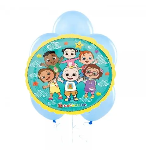 Composizione di Palloncini con Supershape Cocomelon Jumbo - Fai da te