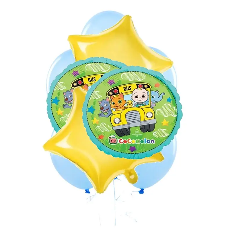Bouquet di Palloncini Cocomelon con stelle - kit n9 fai da te