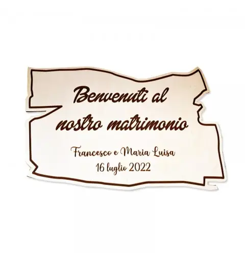 Targa decorativa pannello di benvenuto in legno personalizzabile