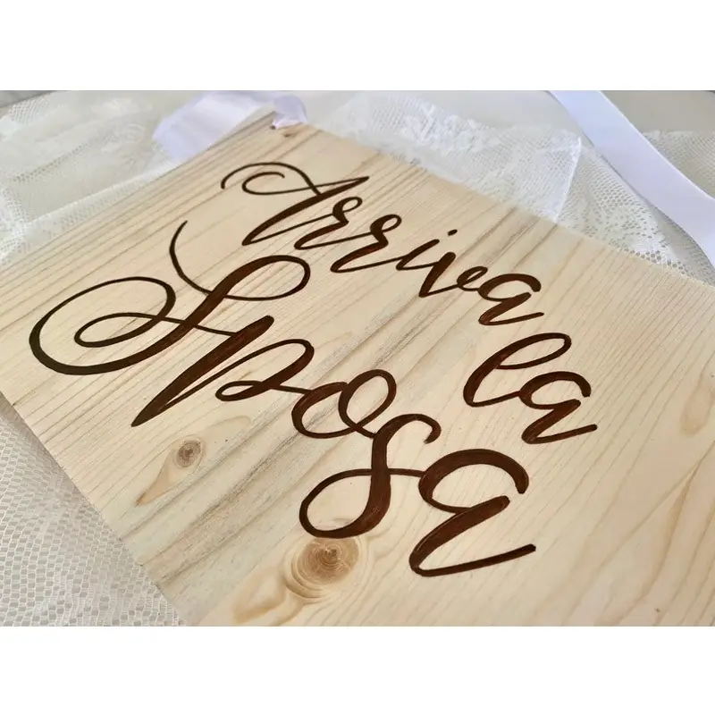Targa decorativa pannello di benvenuto in legno personalizzabile