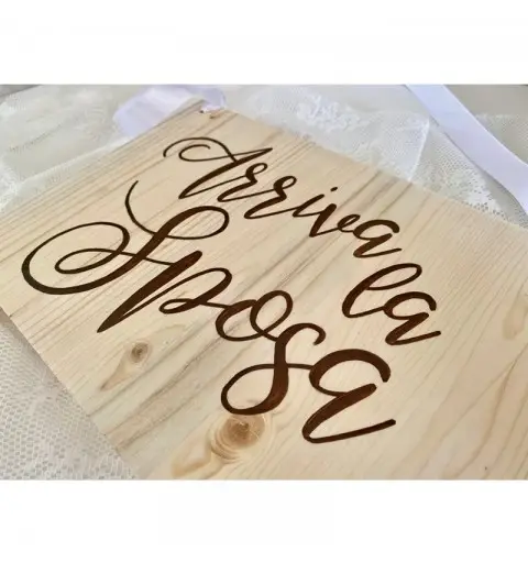 Targa decorativa pannello di benvenuto in legno personalizzabile