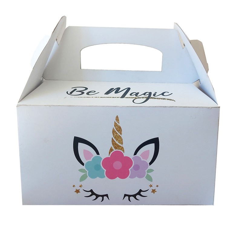 Box Contenitore Caramelle e Pop Corn tema unicorno magic unicorn