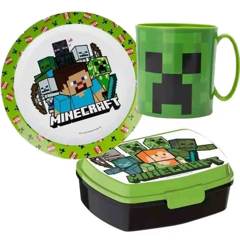 SET MERENDA MINECRAFT CON TAZZA
