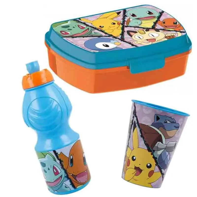 SET MERENDA POKEMON CON  PORTA MERENDA