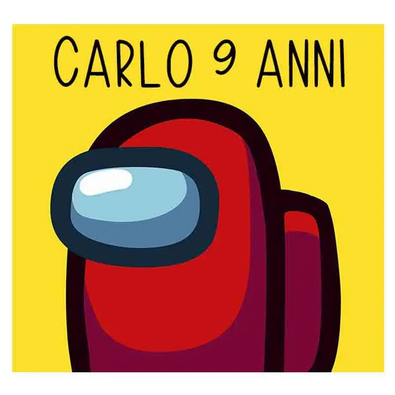 48 ADESIVI AMONG US PERSONALIZZABILI