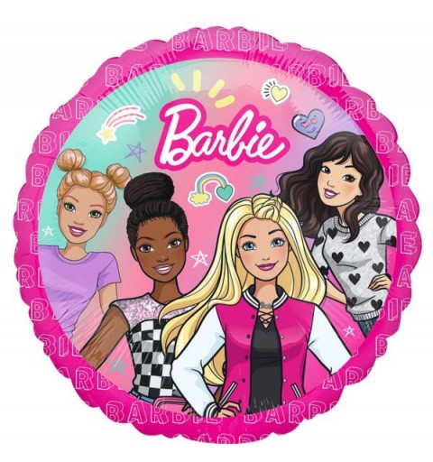 Pallone foil Barbie Dream Together cuore 42 cm 4374101