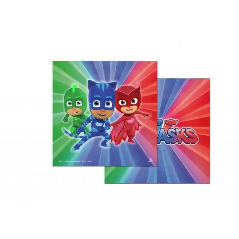 KIT COORDINATO SUPER PIGIAMINI PJMASKS CON BANDIERINE