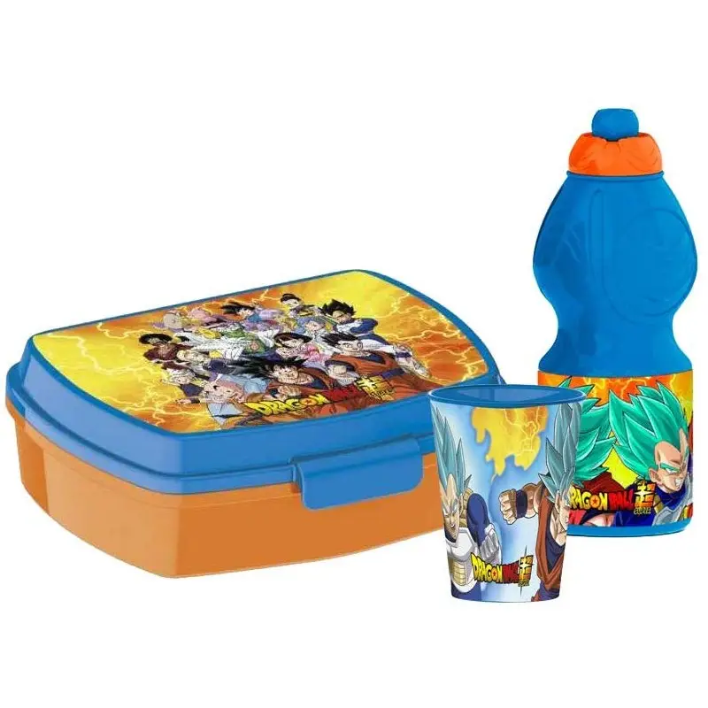 Set Pranzo Dragon Ball con Borraccia Bicchiere e Portamerenda