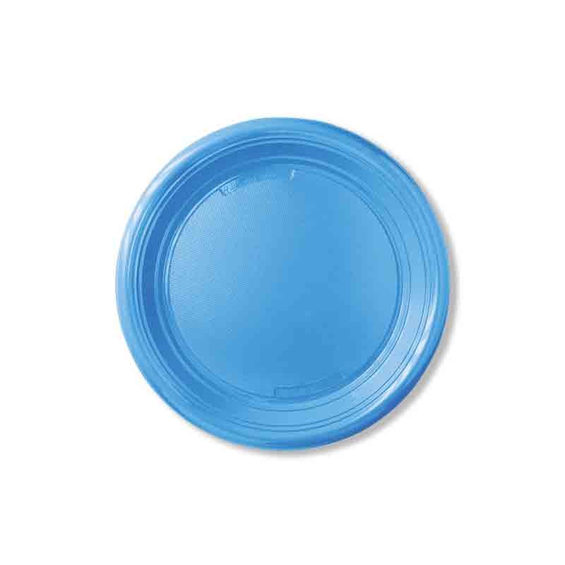 15 piatti biodegradabili compostabili azzurri Ø22cm 153817