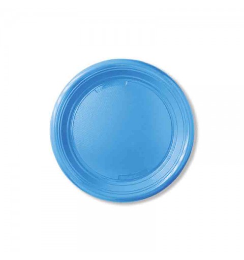 15 piatti biodegradabili compostabili azzurri Ø22cm 153817