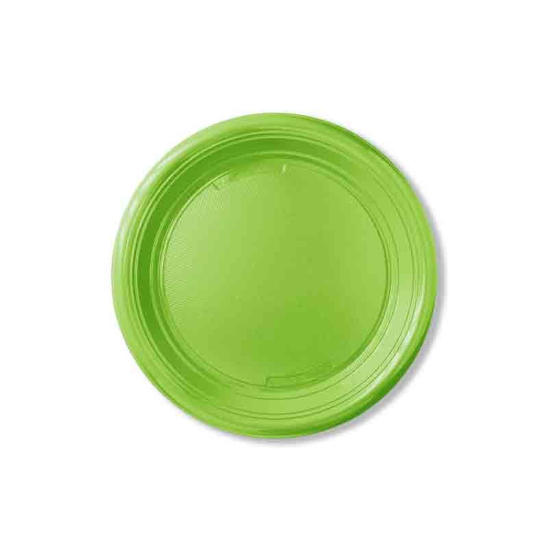 15 piatti biodegradabili compostabili verde mela Ø22cm 153815