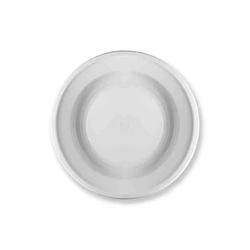 25 Piatti fondi Bianchi riutilizzabili riciclabili 23 cm 154901