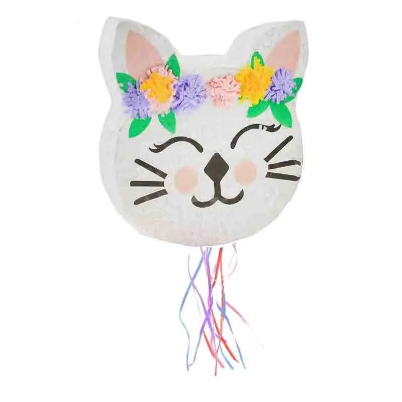 Pinata Gatto con Fiori 33 x 35 x 7,5 cm WM-PKKW