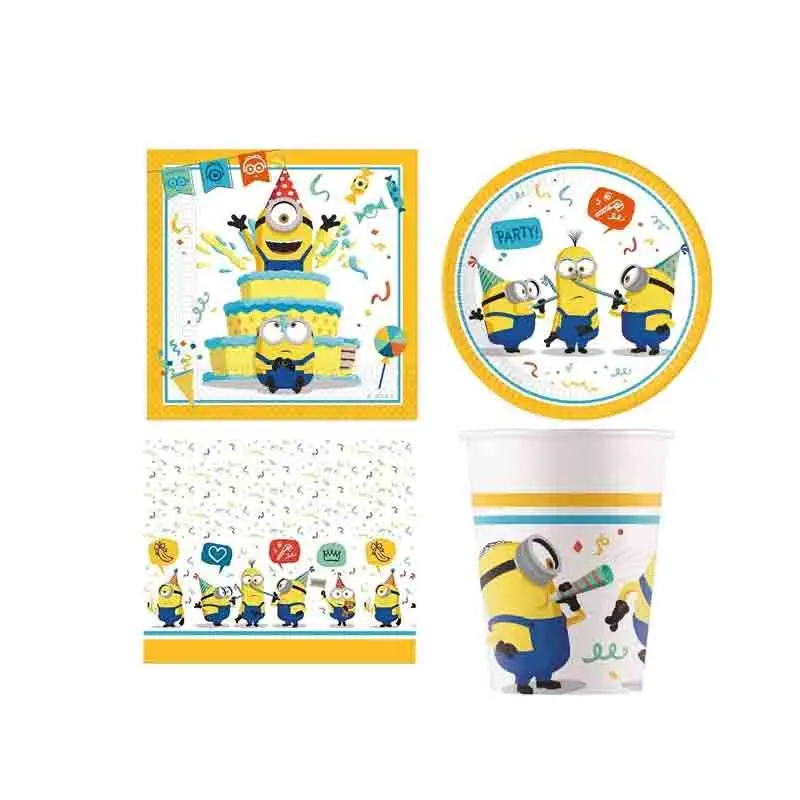 KIT N 1 COORDINATO COMPLEANNO CATTIVISSIMO ME MINIONS