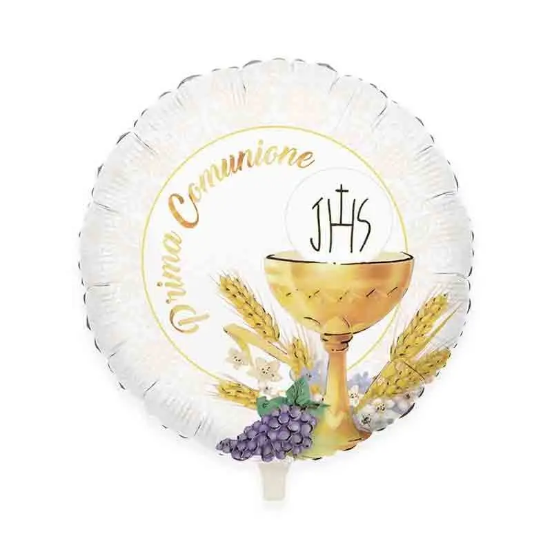 Palloncino foil tondo santa comunione 45 cm 42392