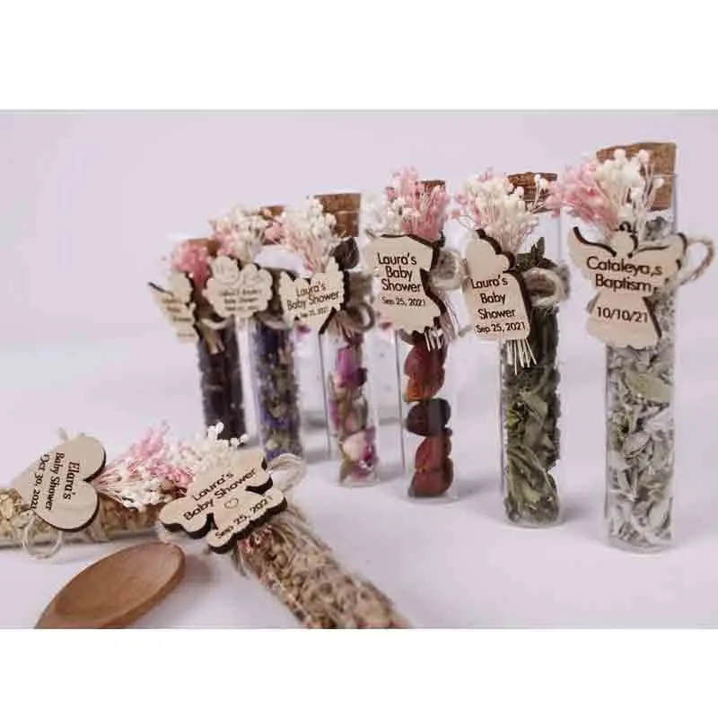 Bomboniere Con provette e Puzzle in legno personalizzabile - 20pz