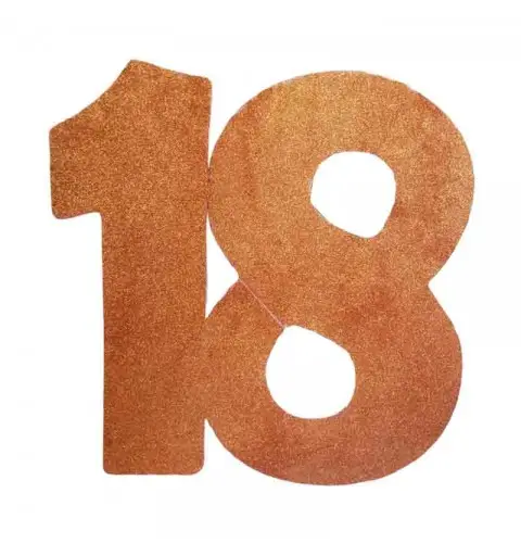 Numero in polistirolo glitterato Personalizzabile 70 cm