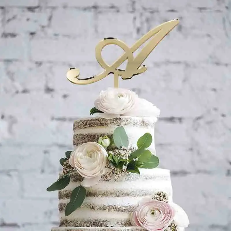 Cake Topper Lettera Iniziale Nome per Torta