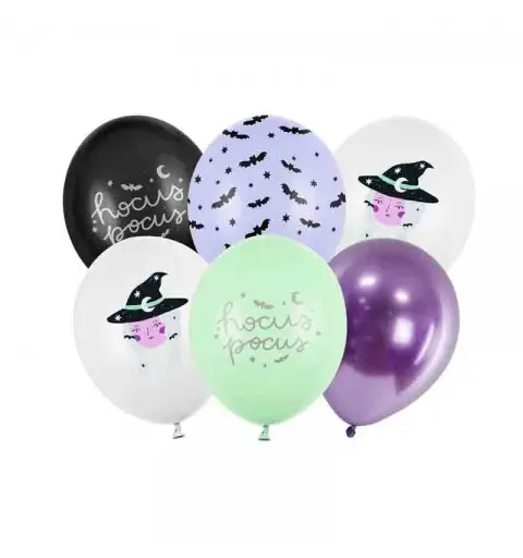 6 Palloncini 27 cm Strega mix colori SB14P-327-000-6