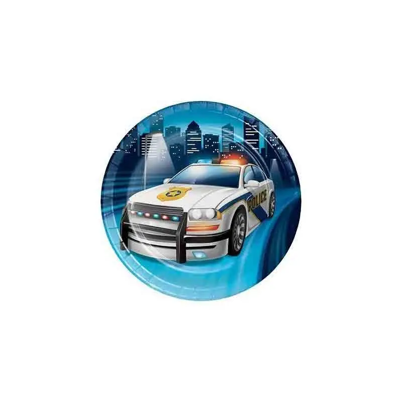8 Piatti dessert polizia police party 18 cm 329387