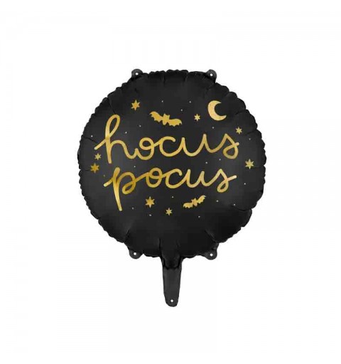 Palloncino foil Hocus Pocus tondo 45 cm nero FB149