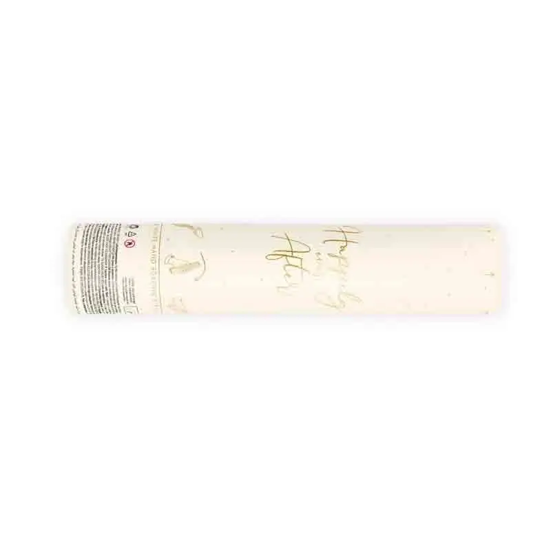 tubo spara Coriandoli stelle filanti mix, bianco e oro 25 cm TUZ25-1-008-019