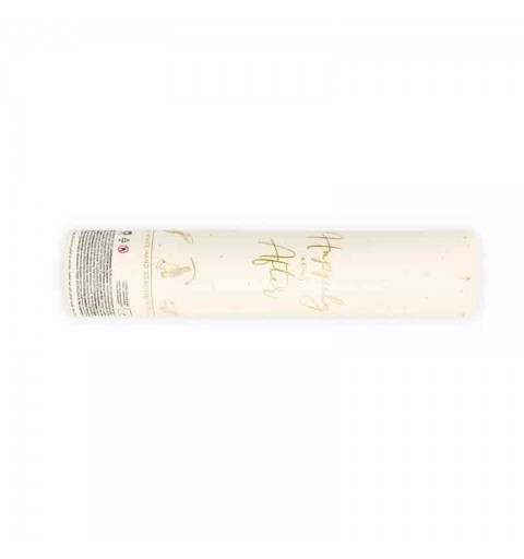 tubo spara Coriandoli stelle filanti mix, bianco e oro 25 cm TUZ25-1-008-019