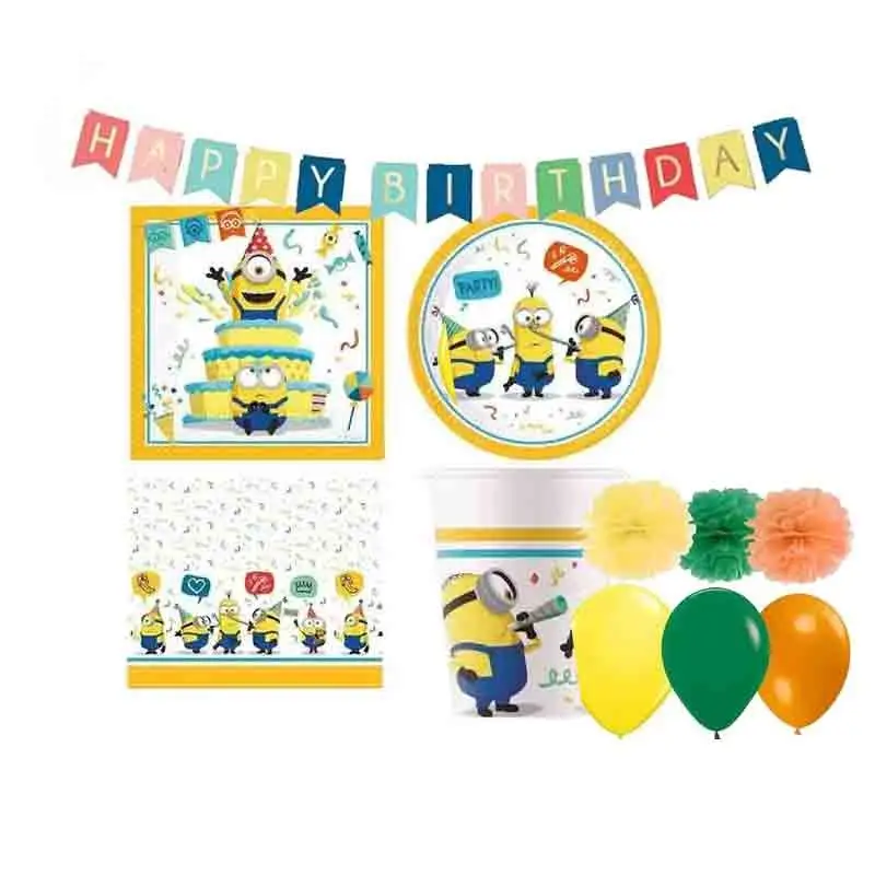 KIT N.65 MINIONS – SET FESTA CON PALLONCINI E FLUFFY