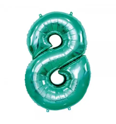 Palloncino Numero 8 Tiffany Scuro Mega 40 - 101cm RCTS 8/01
