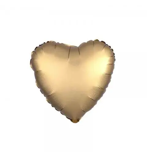 Pallone foil 17 - 42 cm cuore satinato Oro 3680301