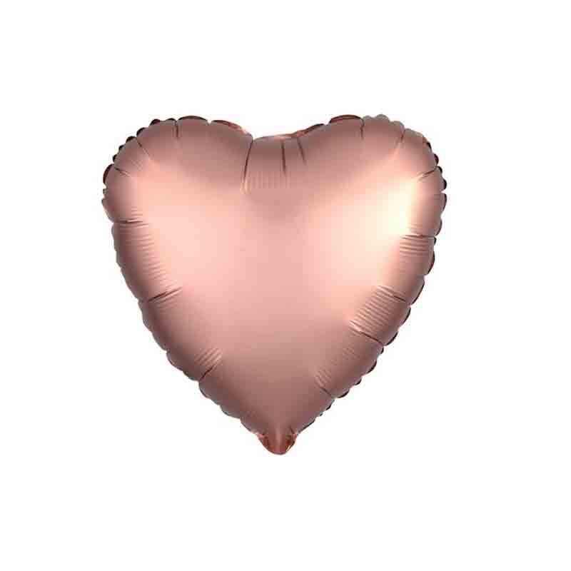 Pallone foil 17 - 42 cm cuore satinato rame 3682501