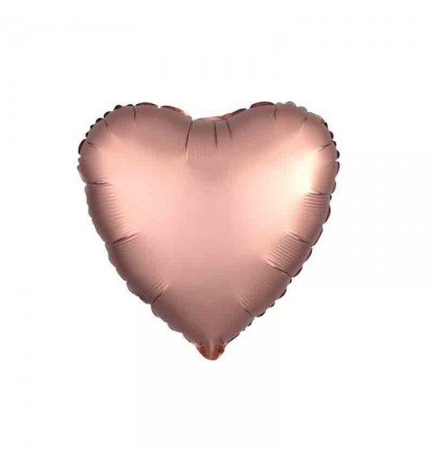 Pallone foil 17 - 42 cm cuore satinato rame 3682501