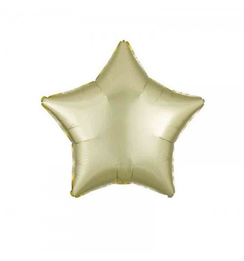 Pallone foil 17 - 42 cm stella satinata gialla 3990301