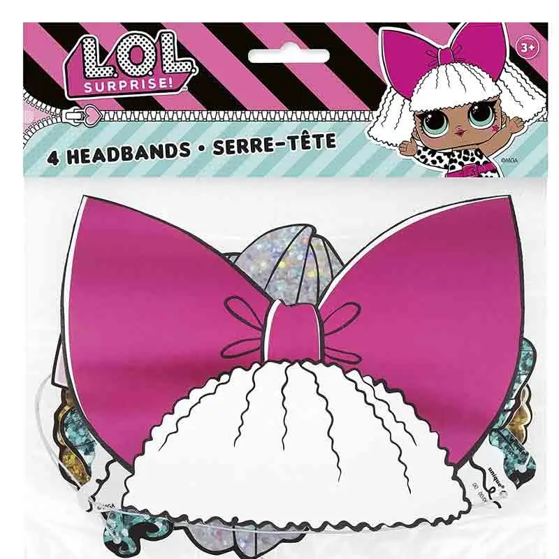 cerchietti di carta coroncine per capelli LOL Surprise 4 pz. 20390