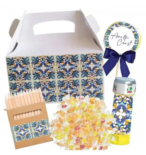 Box scatola Maioliche Amalfi con gadget - 6 pz