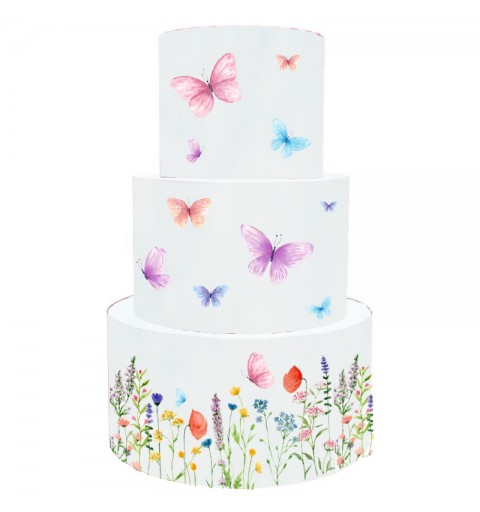Torta Scenografica farfalle 36 cm h x 25 cm diametro