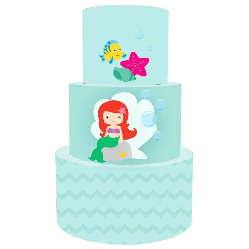 Torta Scenografica sirena 36 cm h x 25 cm diametro