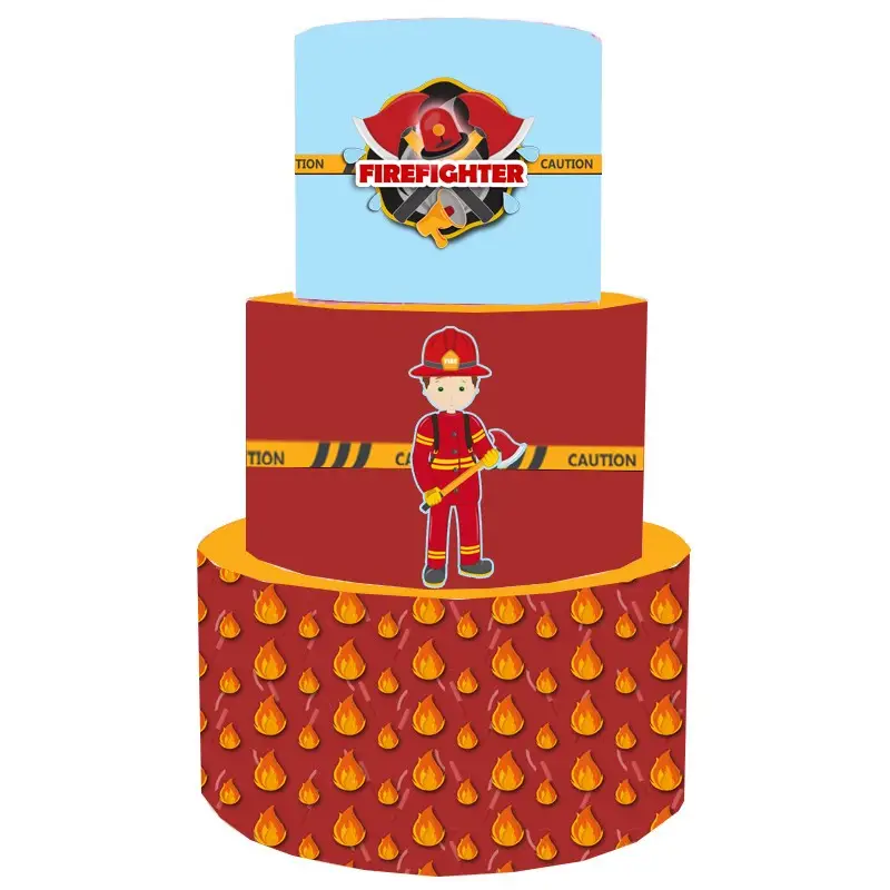 Torta Scenografica vigili del fuoco 36 cm h x 25 cm diametro