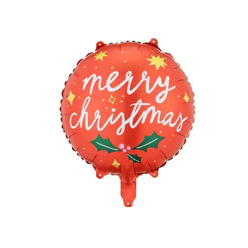 Palloncino foil Merry Christmas rosso  45 cm FB156
