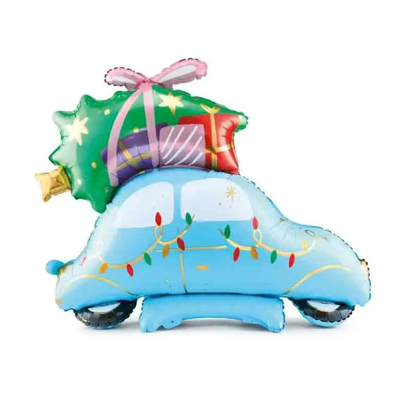 Palloncino in alluminio auto di natale Christmas Car 102x107 cm FB157