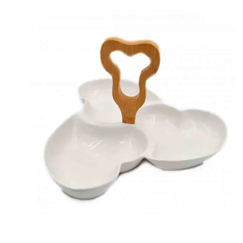 coppetta a 3 porcellana e legno Y6052