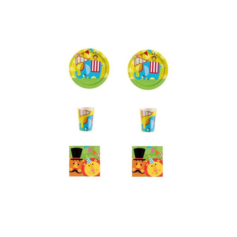 KIT N 2 COORDINATO FISHER PRICE CIRCUS SET COMPLEANNO FESTA BAMBINI PARTY 