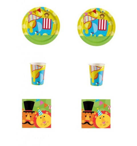 KIT N 2 COORDINATO FISHER PRICE CIRCUS SET COMPLEANNO FESTA BAMBINI PARTY 