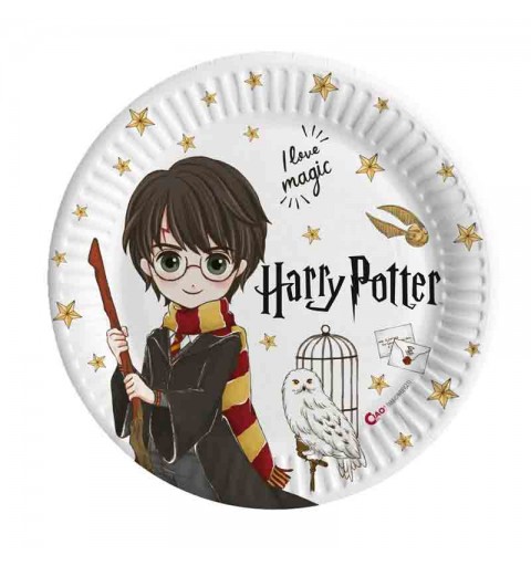 8 piatti compostabili 23 cm Harry potter 20224