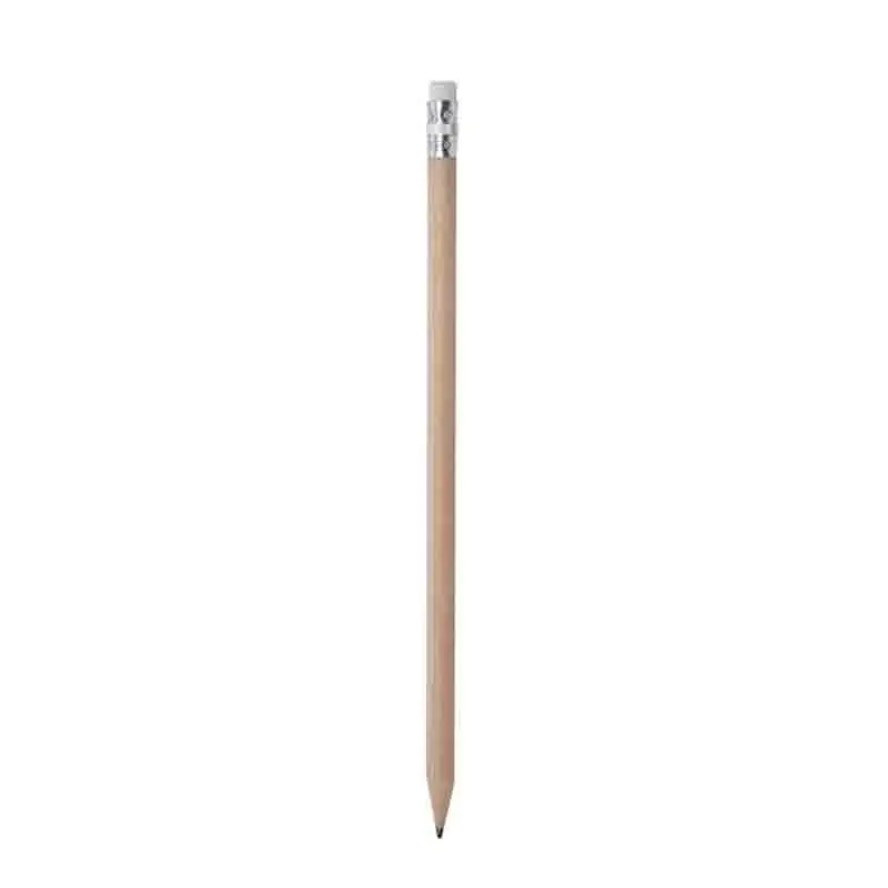 matita con gommino bianco Ø cm 0,7xh19 ca legno naturale