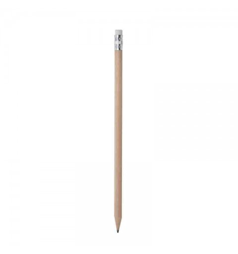 matita con gommino bianco Ø cm 0,7xh19 ca legno naturale