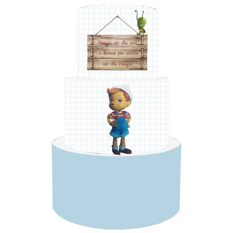 Torta Scenografica pinocchio 36 cm h x 25 cm diametro