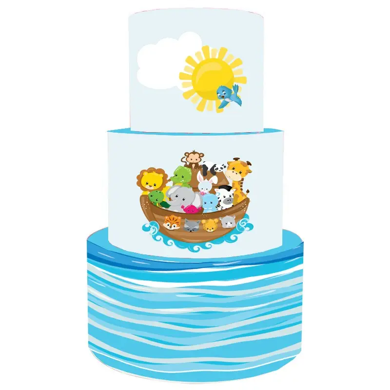 Torta Scenografica arca di Noè 36 cm h x 25 cm diametro