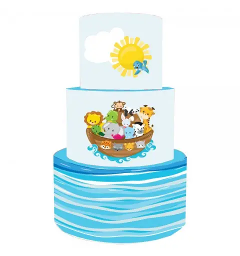 Torta Scenografica arca di Noè 36 cm h x 25 cm diametro