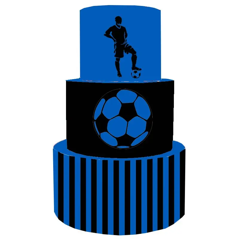 Torta Scenografica nero blu inter 36 cm h x 25 cm diametro